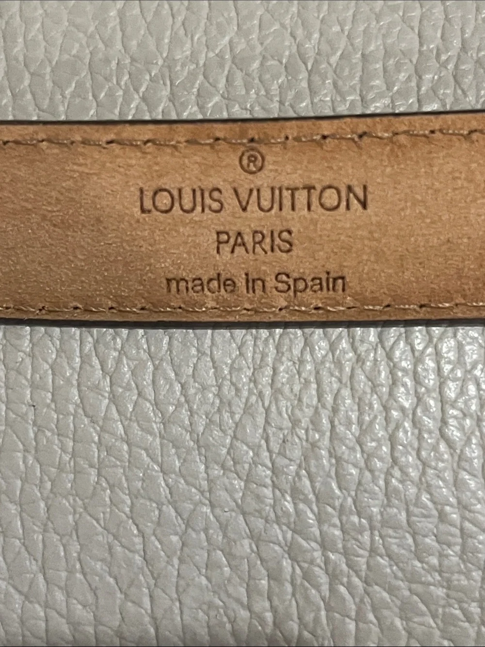 Louis Vuitton Monogram Leather Skinny Belt GoldTone Hardware LB 0093 90|36 Spain